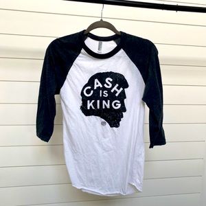 Cash is King graphic baseball t